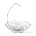 Stainless Steel Wire Fruit Basket With Banana Stand